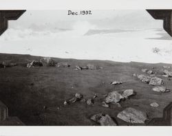 Construction of the jetty at the mouth of the Russian River at Jenner, California, December 1932