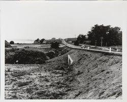 Shoreline Highway at the Cheney Creek crossing, Bodega Bay, California, April 29, 1957