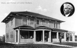 Home and portrait of Luther Burbank