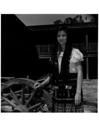 Miss Sonoma County, Jan Bohling, at the Old Adobe, Petaluma, California, August, 1963