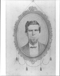 Portrait of an unidentified Petaluma, California, man with a beard and bow tie, 1860s?