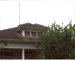 Detail of double-hipped dormer on the Neunfeldt house at 674 Sunnyslope Road, Petaluma, California, Apr. 8, 2004