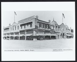 Occidental Hotel, Bane Bros., Prop's., Santa Rosa, California