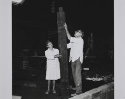 Will Forni builds the Flower Show at the Sonoma County Fair, Santa Rosa, California, 1968