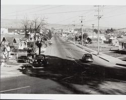 Western Avenue, looking east, Petaluma, California, about 1954