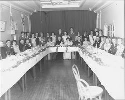 St. Vincent's School graduating class at a formal dinner, Petaluma, California, 1946-1948