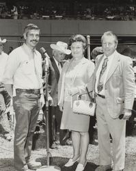 Presentation of Dairy of the Year Award at the Sonoma County Fair, Santa Rosa, California, 1973