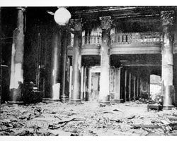 Interior of the St. Francis Hotel after the great fire