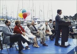 Dedication ceremony at Spud Point Marina, Bodega Bay, California, October 1985