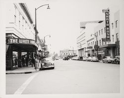 Fourth Street looking east from B Street, Santa Rosa , California, 1953