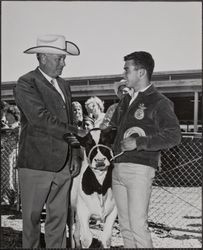 Max Herzog and Mike Martin at the Sonoma-Marin Fair, Petaluma, California, about 1958