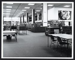 Card catalog and reference desk area at the Central Library, Santa Rosa