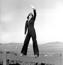 Mattei Brothers women's fashions at the Golden Gate Bridge Vista Point, San Francisco, California, October 26 or 27, 1976