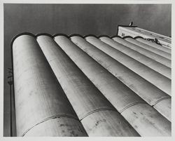 View of the grain elevators at the Nulaid Foods Inc. feed mill