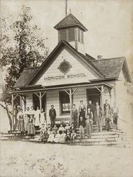 Students at Horicon School, Annapolis, California, about 1898