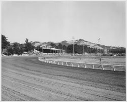 Race track and grandstand