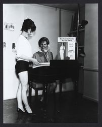 Anne Hummel and Sandy Schaal, Miss Sonoma County contestants, Santa Rosa, California, 1961