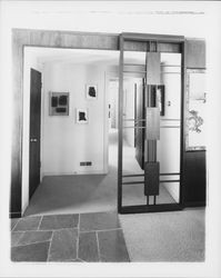 Hallway of an oriental style home, Sonoma County, California, 1960