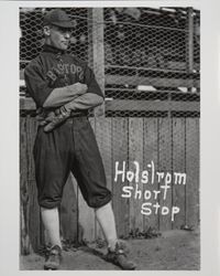 Portrait of baseball short stop Holstrom