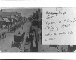 Fourth of July Parade down Main Street, Petaluma, California, 1890