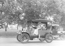 Antique autos in a Petaluma parade