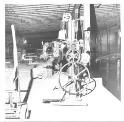 Interior views of the Golden Eagle Flour Mill and equipment, Petaluma, California, about 1960