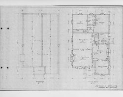 Architectural drawing for a house for H. Swint, Santa Rosa, California, prepared September 25, 1928. Floor plan