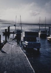 Small boat launching facility at Westside County Park, Bodega Bay, California, July 1982