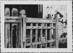 Exterior close-up shots of the Old Adobe, Petaluma, California, 1965