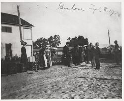 Waiting for the train in Graton, California, Sept. 8, 1910