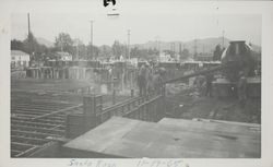 Pouring the concrete walls of the Sonoma County Library building