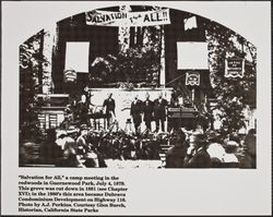 Religious camp meeting in Guerneville Park, California, July 4, 1879