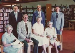 Sonoma County Library Commission at the dedication of the Petaluma Public Library, California, 1976