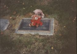 Views of unidentified tombstones, Cypress Hill Cemetery, Petaluma, California, April 1990