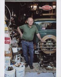 Herbert D. "Shep" Shepard at his garage, 5th Street, Petaluma, California, 2007