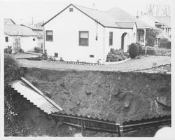 Flood damage to Pierson Street bridge from the Matanzas creek