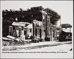 Guerneville Odd Fellows Building on First Street, Guerneville, California, after the 1906 Earthquake