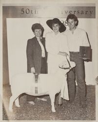 Wool judging winner at the Sonoma County Fair, Santa Rosa, California, 1986