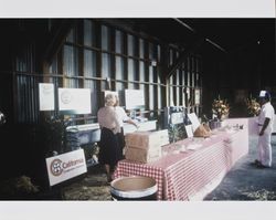 Ralph Sartori and two unidentified people at a California Cooperative Creamery event, 1983