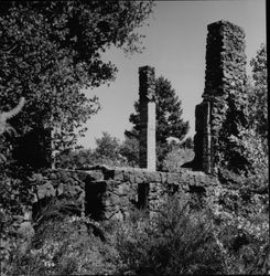 View of Jack London's Wolf House in Glen Ellen, California, about 1930