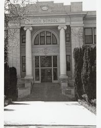 Entrance to the Petaluma High School, Petaluma, California, about 1954