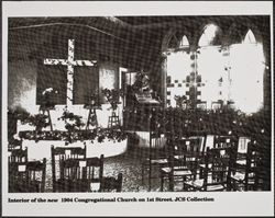 Interior of Congregational Church of Guerneville, California, 1904