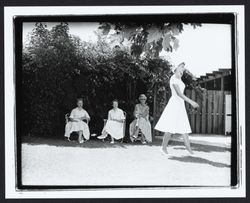 Members of the Newcomers Club at a fashion show, Santa Rosa , California, 1959