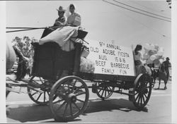 Horse and wagon entry in the Old Adobe Fiesta parade, Petaluma, California, 1970