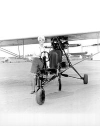 Woman with an ultra-light plane