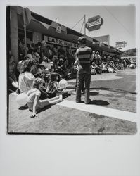 Crowd gathered for a parade, Guerneville , California, 1978