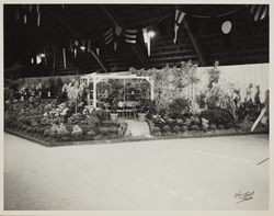 California Nursery display at the Hall of Flowers at the Sonoma County Fair, Santa Rosa, California, 1945