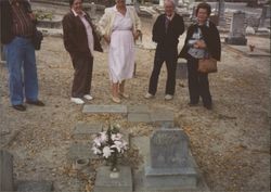 Views of unidentified tombstones, Cypress Hill Cemetery, Petaluma, California, April 1990