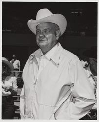 Unidentified man in cowboy hat at the Sonoma County Fair, Santa Rosa, California