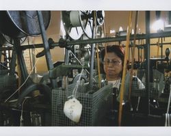 Maria Estella Sanchez working at Sunset Line & Twine Company in Petaluma, California, Dec. 5, 2006
